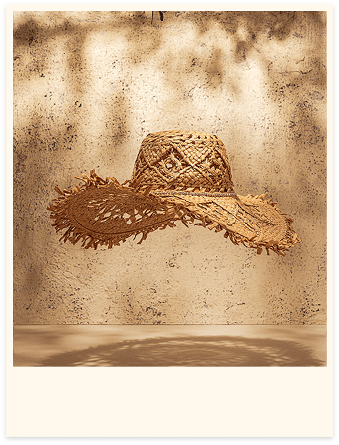 Foto de sombrero de paja color beige de la marca Studio F México